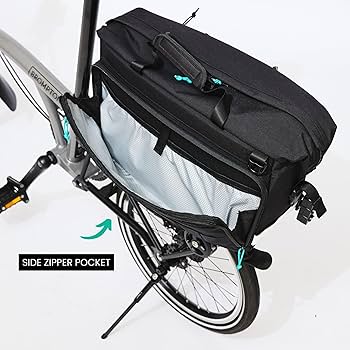 BROMPTON - Vincita  nash rack bag  black  Brompton用 Amazon.com: Vincita Nash Pro Bag – Premium Rack Bag for
